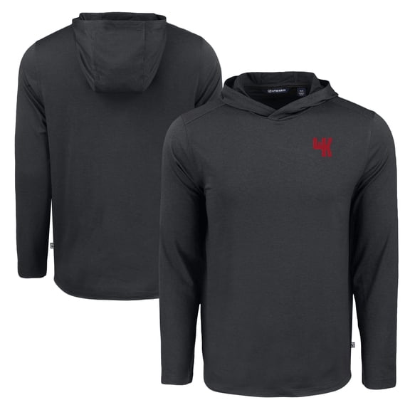 Men's Cutter & Buck Black Western Kentucky Hilltoppers Coastline Epic Comfort Eco Recycled Long Sleeve Hoodie T-Shirt