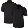 thumbnail image 1 of Men's Cutter & Buck Black Western Kentucky Hilltoppers Vault Advantage Tri-Blend Space Dye Big & Tall Polo, 1 of 3