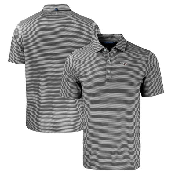 Men's Cutter & Buck Black/White North Carolina Central Eagles Big & Tall Forge Eco Double Stripe Stretch Recycled Polo