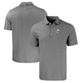 thumbnail image 1 of Men's Cutter & Buck  Black/White Northwestern Wildcats Big & Tall Forge Eco Double Stripe Stretch Recycled Polo, 1 of 3