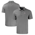 thumbnail image 1 of Men's Cutter & Buck  Black/White Texas Southern Tigers Big & Tall Forge Eco Double Stripe Stretch Recycled Polo, 1 of 3