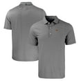 thumbnail image 1 of Men's Cutter & Buck  Black/White Texas State Bobcats Forge Eco Double Stripe Stretch Recycled Polo, 1 of 3