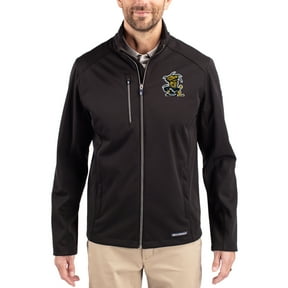 Men's Cutter & Buck Black Wichita State Shockers Evoke Eco Softshell Recycled Full-Zip Jacket