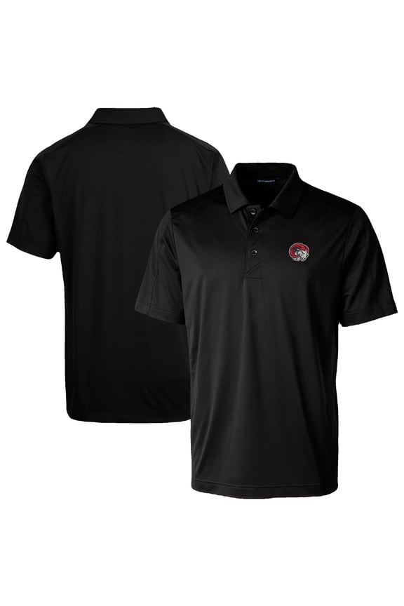 Men's Cutter & Buck Black Winston-Salem State Rams Prospect Eco Textured Stretch Recycled Polo