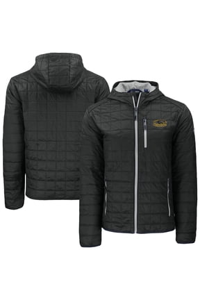 Men's-Cutter & Buck Black Wisconsin-Milwaukee Panthers Rainier Eco PrimaLoft Hooded Full-Zip Jacket
