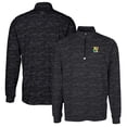 thumbnail image 1 of Men's Cutter & Buck Black XULA Gold Traverse Camo Print Stretch Quarter-Zip Pullover Top, 1 of 3