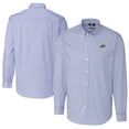 thumbnail image 1 of Men's Cutter & Buck  Blue Akron RubberDucks Big & Tall Easy Care Stretch Gingham Long Sleeve Button-Down Shirt, 1 of 3