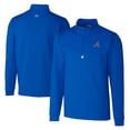 thumbnail image 1 of Men's Cutter & Buck  Blue Atlanta Braves City Connect Traverse Stretch Quarter-Zip Pullover Top, 1 of 3