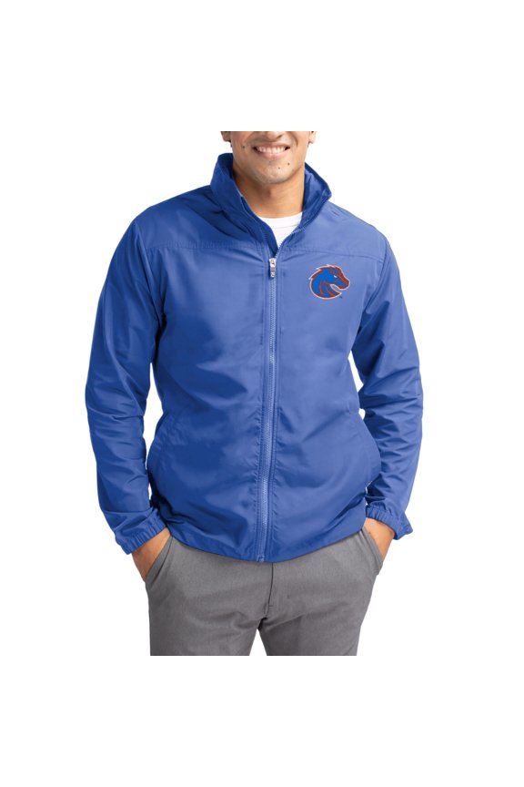 Men's Cutter & Buck Blue Boise State Broncos Charter Eco Recycled Full-Zip Jacket