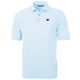 thumbnail image 1 of Men's Cutter & Buck Blue Carolina Panthers Big & Tall Virtue Eco Pique Stripe Recycled Polo, 1 of 1