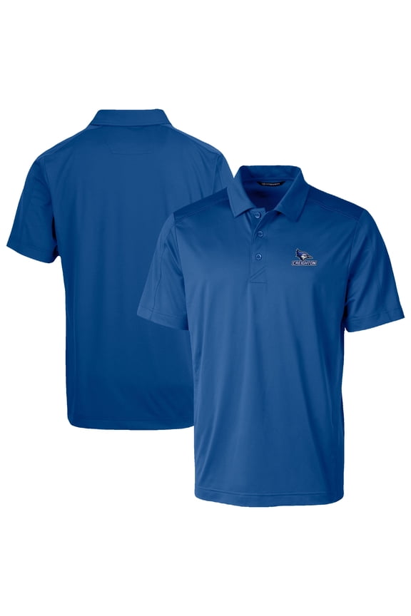 Men's Cutter & Buck Blue Creighton Bluejays Prospect Eco Textured Stretch Recycled Polo