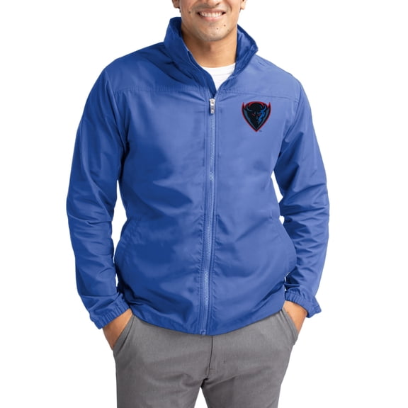 Men's Cutter & Buck Blue DePaul Blue Demons Charter Eco Recycled Full-Zip Jacket