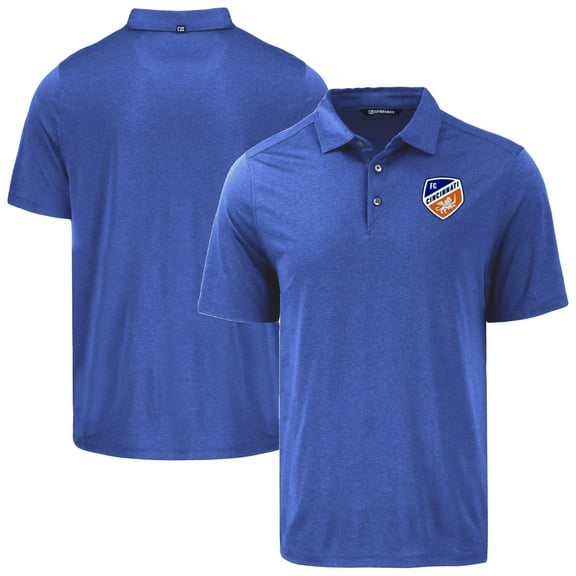 Men's Cutter & Buck Blue FC Cincinnati Coastline Epic Comfort Eco Recycled Polo
