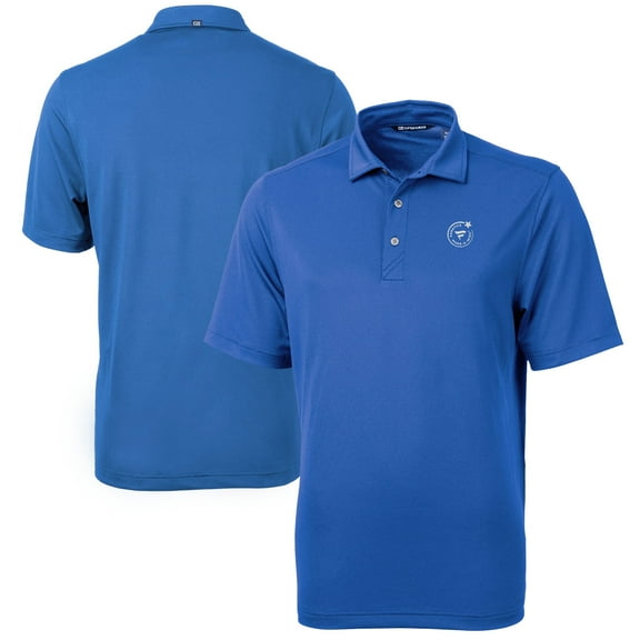 Men's Cutter & Buck Blue Fanatics Make-A-Wish Virtue Eco Pique Recycled Polo