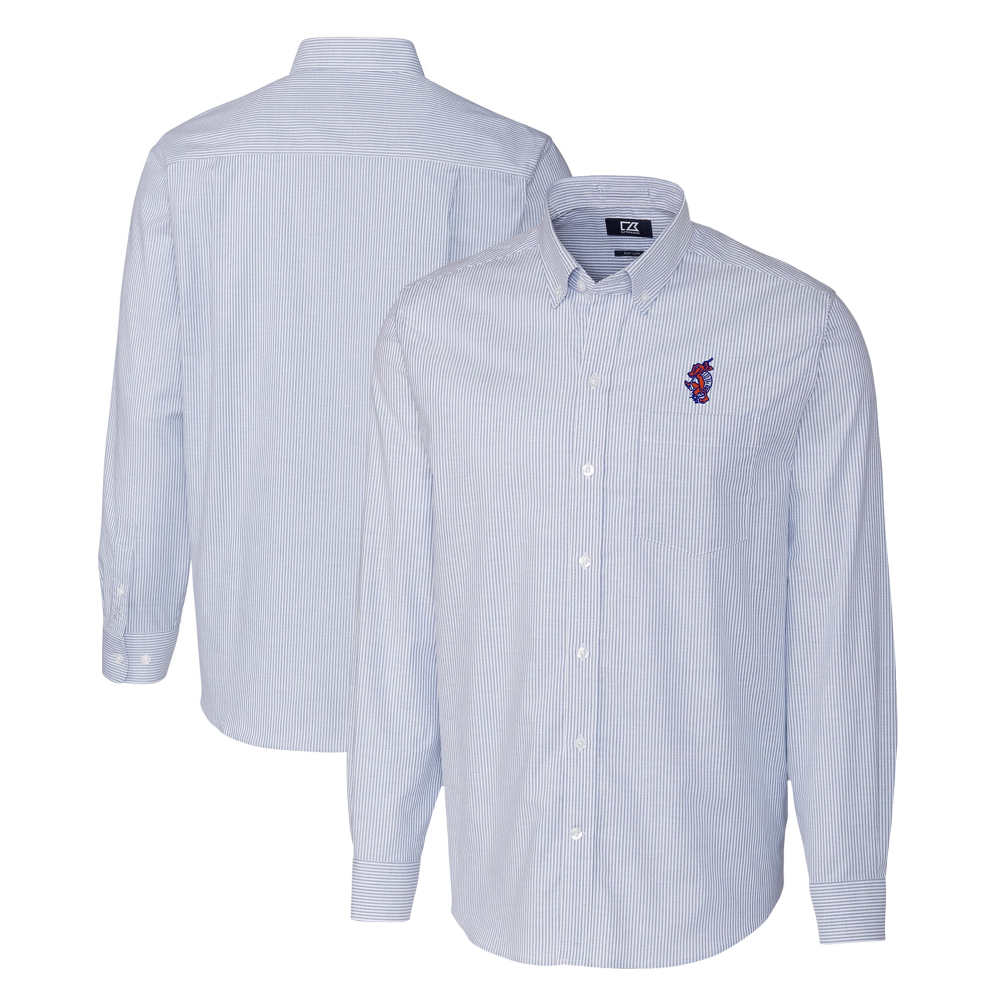 Cutter & Buck Men's Epic Easy Care Stretch Oxford Shirt – Wrinkle Resistant Stripe Button Down, Professional Look