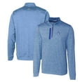 thumbnail image 1 of Men's Cutter & Buck Royal Fresno State Bulldogs Heathered Vault Stealth Quarter-Zip Pullover Top, 1 of 3