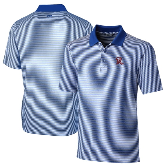Men's Cutter & Buck Blue Frisco RoughRiders Big & Tall Forge Tonal Stripe Stretch Polo