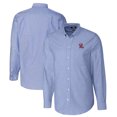 thumbnail image 1 of Men's Cutter & Buck Blue Frisco RoughRiders Oxford Stretch Long Sleeve Button-Down Dress Shirt, 1 of 3