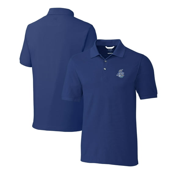 Men's Cutter & Buck Blue Hartford Yard Goats DryTec Advantage Tri-Blend Pique Polo