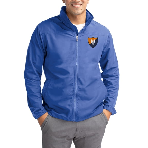 Men's Cutter & Buck Blue Illinois Fighting Illini Charter Eco Recycled Full-Zip Jacket