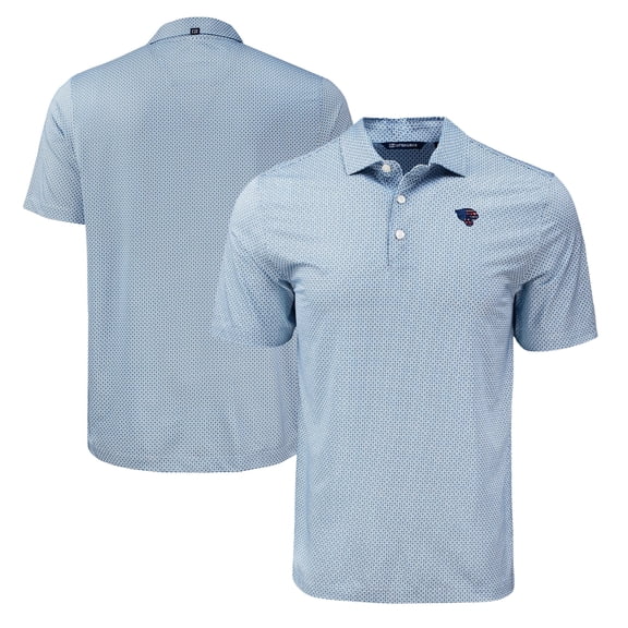 Men's Cutter & Buck Blue Jacksonville Jaguars Pike Eco Diamond Dot Print Polo
