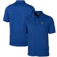 thumbnail image 1 of Men's Cutter & Buck  Blue Los Angeles Rams Helmet Advantage Space Dye Tri-Blend Polo, 1 of 3
