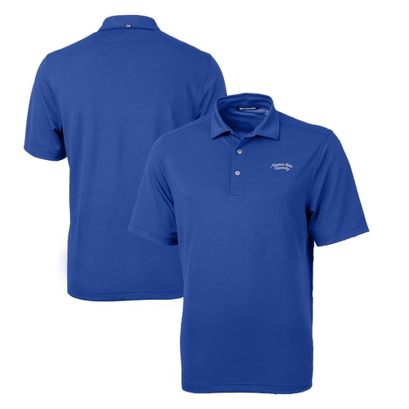 Men's Cutter & Buck Blue Montana State Bobcats Big & Tall Virtue Eco Pique Recycled DryTec Polo