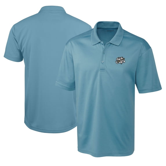 Men's Cutter & Buck Blue Omaha Storm Chasers Clique Spin Eco Performance Pique Polo