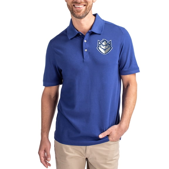 Men's Cutter & Buck Blue Saint Louis Billikens Advantage Eco Pique Tri-Blend Polo