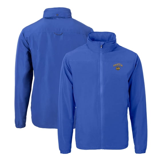 Men's Cutter & Buck Blue Seattle Mariners City Connect Big & Tall Charter Eco Recycled Full-Zip Jacket