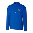 thumbnail image 1 of Men's Cutter & Buck Blue Syracuse Orange Traverse Vault Logo Half-Zip Jacket, 1 of 1