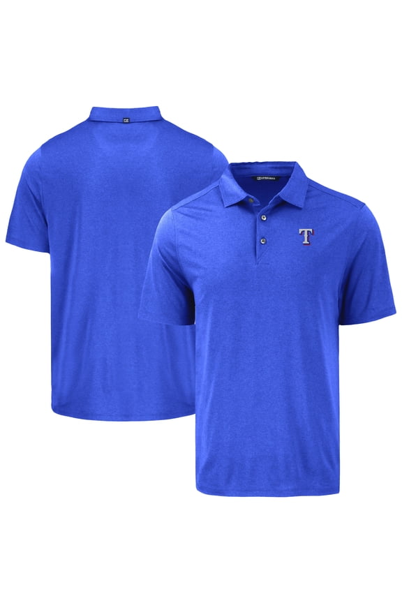 Men's Cutter & Buck Blue Texas Rangers Coastline Epic Comfort Eco Recycled Polo