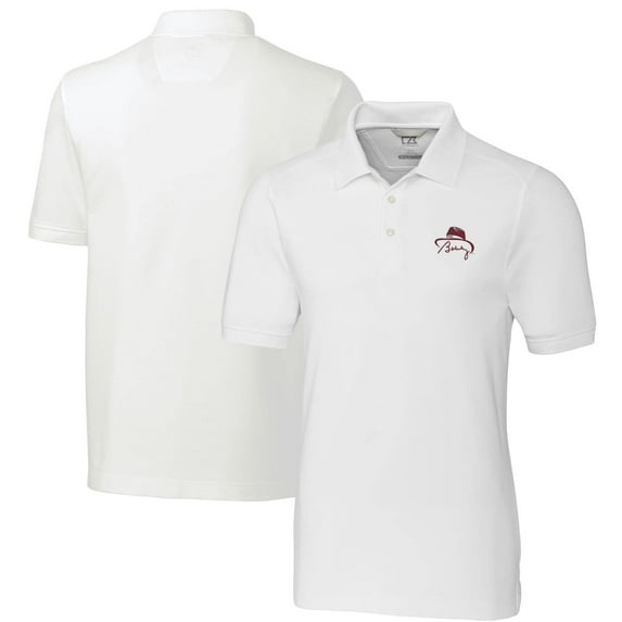 Men's Cutter & Buck Bobby Bowden White Florida State Seminoles Big & Tall Advantage Tri-Blend DryTec Pique Polo