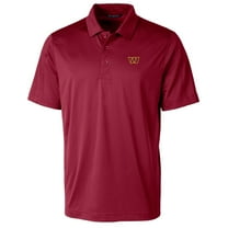 Men's Cutter & Buck Burgundy Washington Commanders Logo Prospect DryTec Textured Stretch Polo