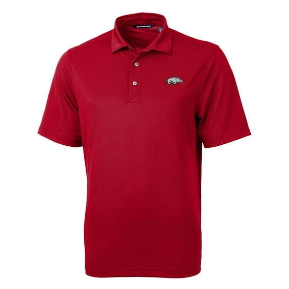 Men's Cutter & Buck Cardinal Arkansas Razorbacks Big & Tall Virtue Eco Pique Recycled Polo