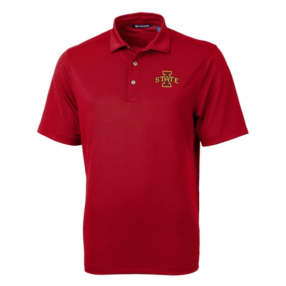 Men's Cutter & Buck Cardinal Iowa State Cyclones Big & Tall Virtue Eco Pique Recycled Polo