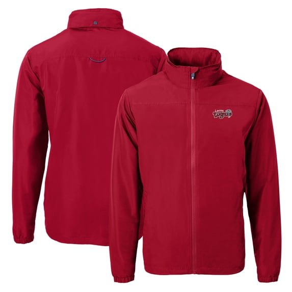 Men's Cutter & Buck Cardinal Lansing Lugnuts Charter Eco Recycled Full-Zip Jacket