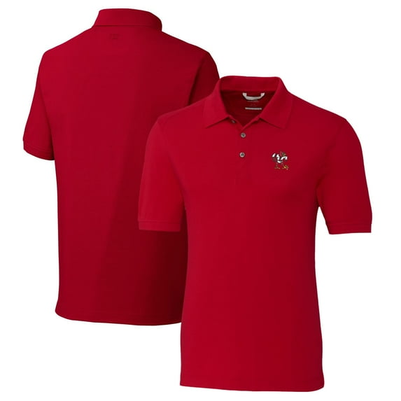 Men's Cutter & Buck Cardinal Louisville Cardinals Vault Advantage Tri-Blend Pique Big & Tall Polo