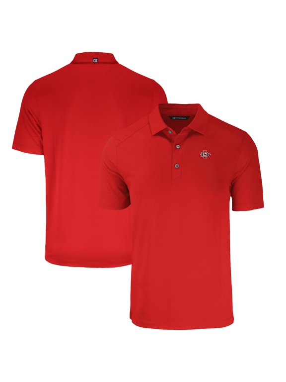 Men's Cutter & Buck Cardinal San Diego State Aztecs Forge Eco Stretch Recycled Polo