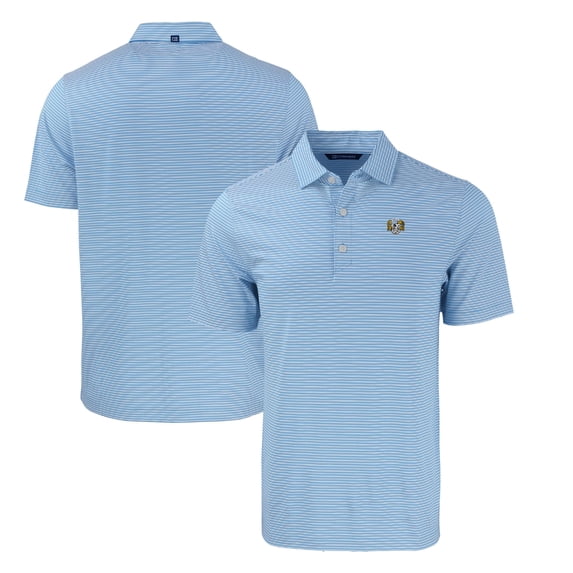 Men's Cutter & Buck Carolina Blue North Carolina Tar Heels Big & Tall Forge Eco Double Stripe Stretch Recycled Polo