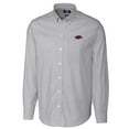 thumbnail image 1 of Men's Cutter & Buck Charcoal Arkansas Razorbacks Big & Tall Stretch Oxford Stripe Long Sleeve Button Down Shirt, 1 of 1