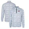 thumbnail image 1 of Men's Cutter & Buck Charcoal Buffalo Bills Throwback Logo Big & Tall Traverse Camo Print Stretch Quarter-Zip Pullover, 1 of 3