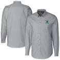 Men's Cutter & Buck Charcoal Carolina Panthers Oxford ButtonDown Dress