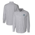thumbnail image 1 of Men's Cutter & Buck Charcoal Citadel Bulldogs Stretch Oxford Stripe Big & Tall Long Sleeve Dress Shirt, 1 of 3
