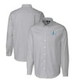 thumbnail image 1 of Men's Cutter & Buck Charcoal Detroit Lions Throwback Logo Stretch Oxford Stripe Long Sleeve Button Down Shirt, 1 of 3