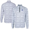 thumbnail image 1 of Men's Cutter & Buck Charcoal Duke Blue Devils Traverse Stretch Eco Camo Print DryTec Quarter-Zip Top, 1 of 3
