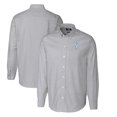 thumbnail image 1 of Men's Cutter & Buck Charcoal Houston Oilers Throwback Logo Big & Tall Stretch Oxford Stripe Long Sleeve Button Down, 1 of 3