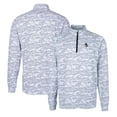 thumbnail image 1 of Men's Cutter & Buck Charcoal Michigan State Spartans Vault Traverse Camo Print Stretch Quarter-Zip Pullover Top, 1 of 3