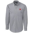 thumbnail image 1 of Men's Cutter & Buck Charcoal Nebraska Huskers Big & Tall Stretch Gingham Long Sleeve Button Down Shirt, 1 of 1
