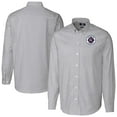 thumbnail image 1 of Men's-Cutter & Buck  Charcoal New England Revolution Big & Tall Stretch Oxford Stripe Tri-Blend Long Sleeve Dress Shirt, 1 of 3